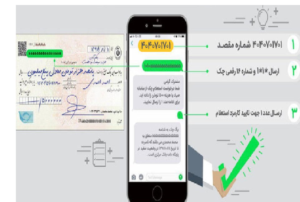 امکان استعلانم چک های در راه فراهم شد